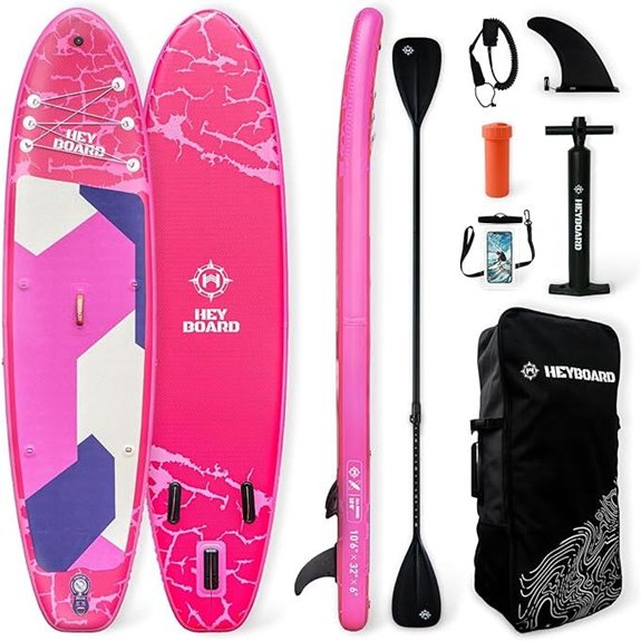 heyboard inflatable stand up paddleboard 10