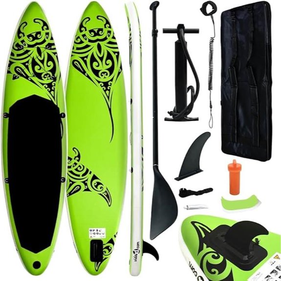 inflatable 10ft blue paddleboard set