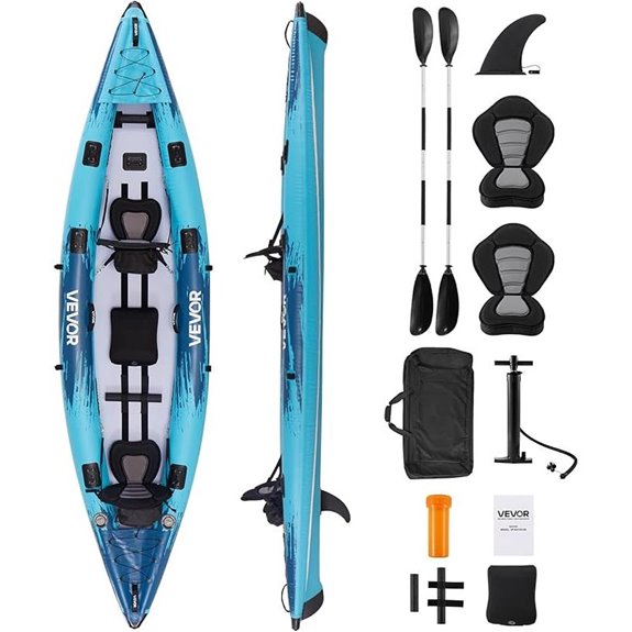 inflatable kayak with accessories