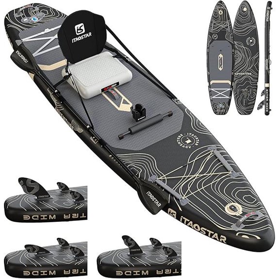inflatable stand up paddleboard with seat