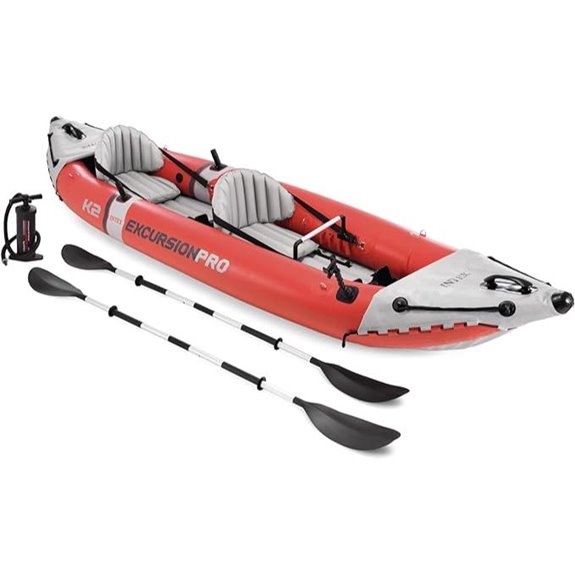 intex 2 person inflatable kayak set