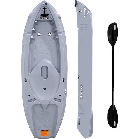 lifetime shark youth kayak with paddle