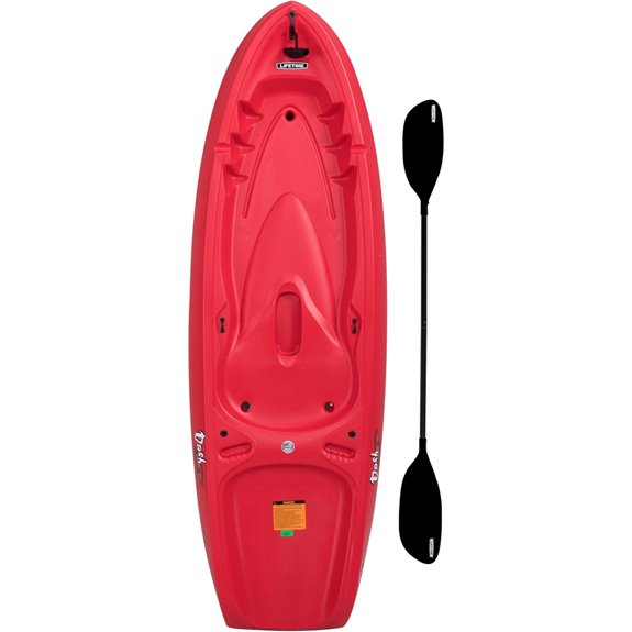 lifetime youth kayak 6 5 ft red paddle included