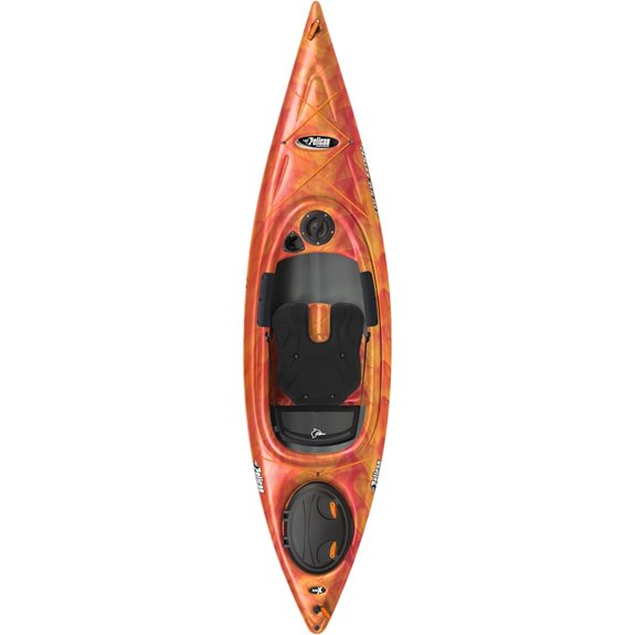 pelican sprint 100xr kayak red yellow sit in