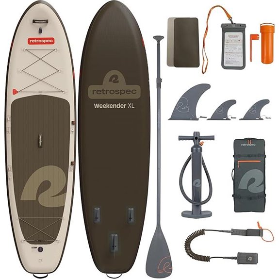 retrospec weekender xl inflatable paddleboard