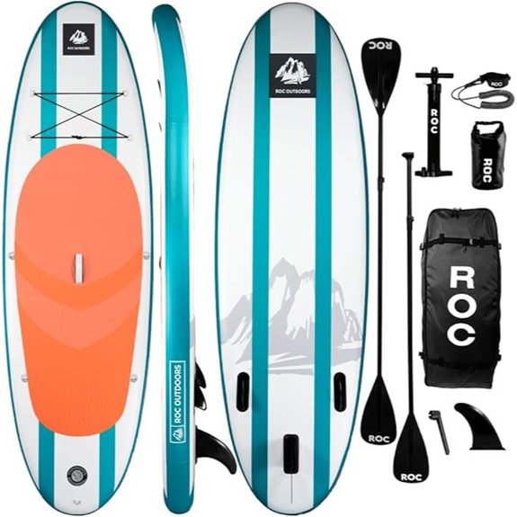 roc inflatable sup with accessories