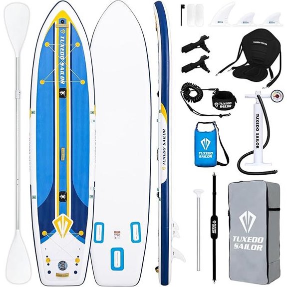 tuxedo sailor kayak with accessories